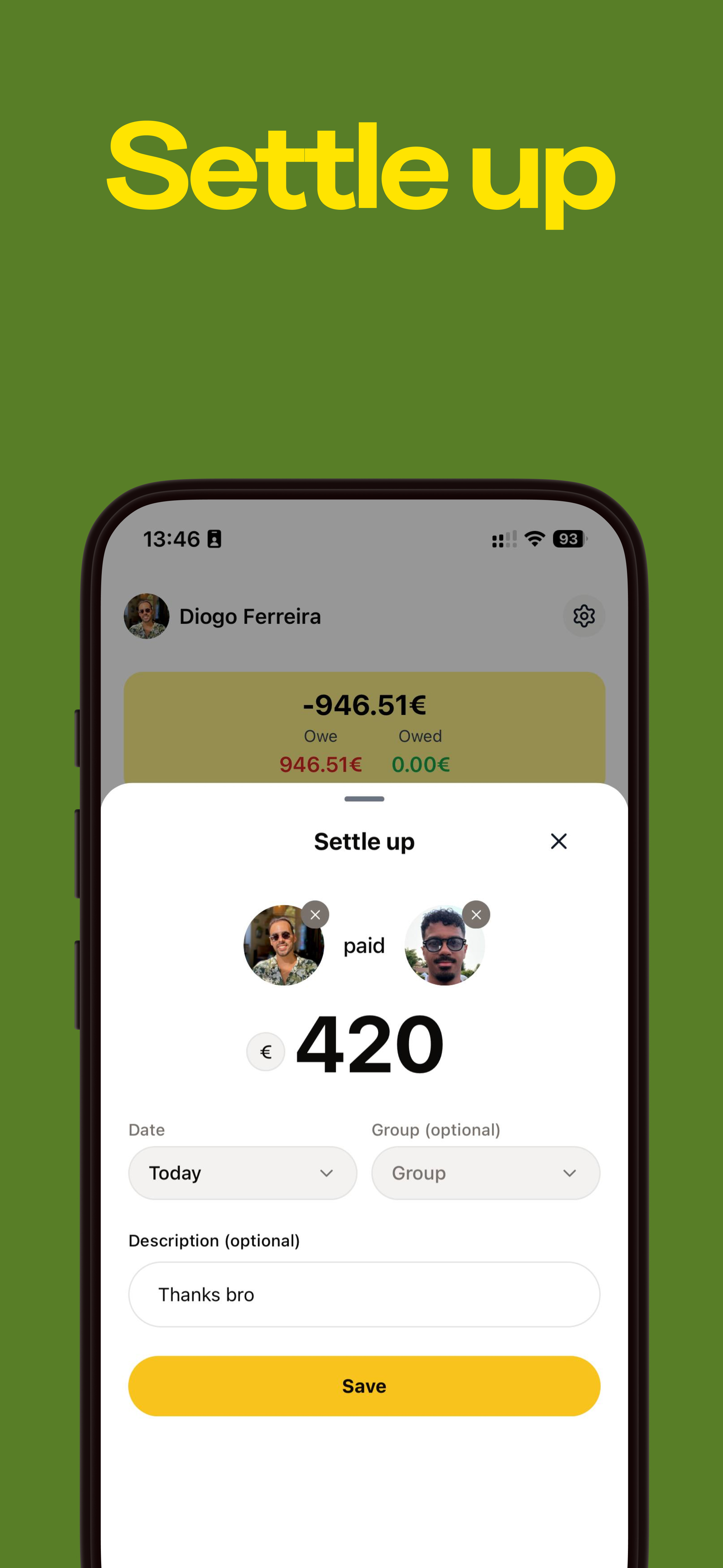 Feature screenshot 4: Expenses